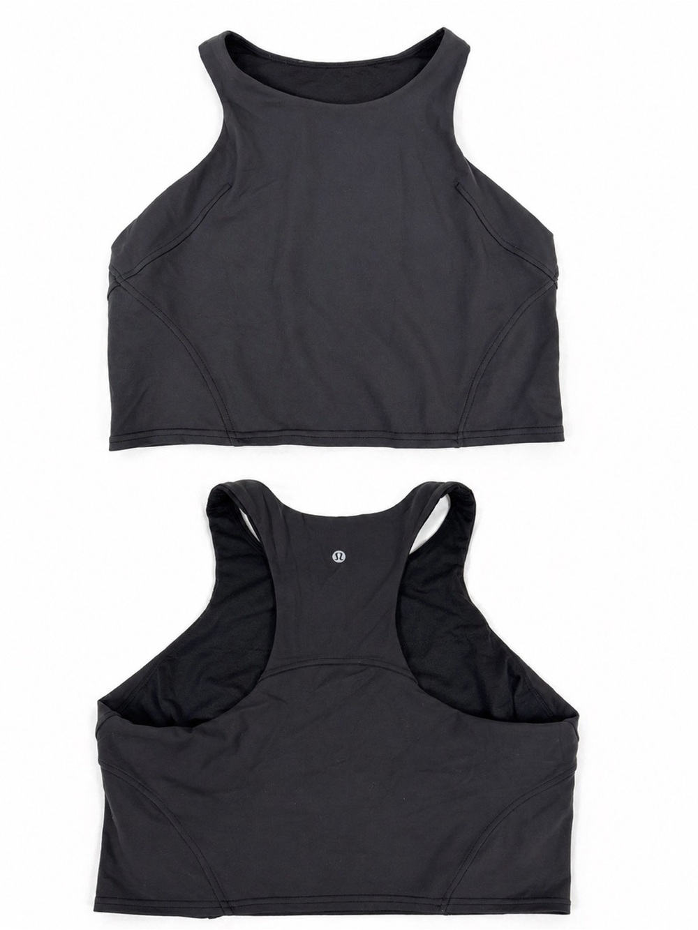 Lululemon Women’s 14 Wunder Train Athletic Crop Tank Top Black Yoga Run